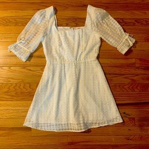 Mi Ami, white mini dress, M